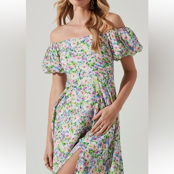 ASTR THE LABEL  Off the Shoulder A-Line Dress - Picture 3 of 4